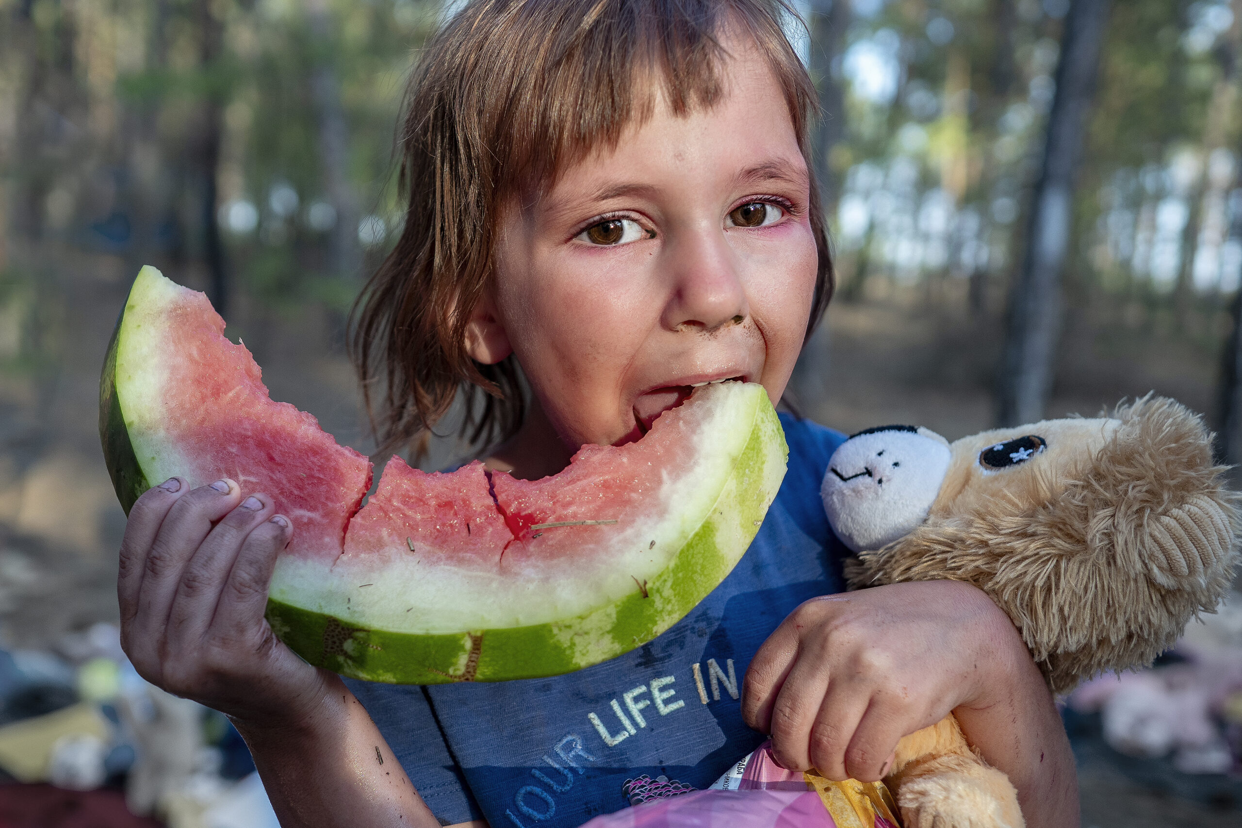 Máša, melón a plyšová opica
