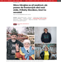 Sláva Ukrajine sa už nezdraví, ale pomoc do frontových obcí nosí stále. Príbehy Slovákov, ktorí to nevzdali