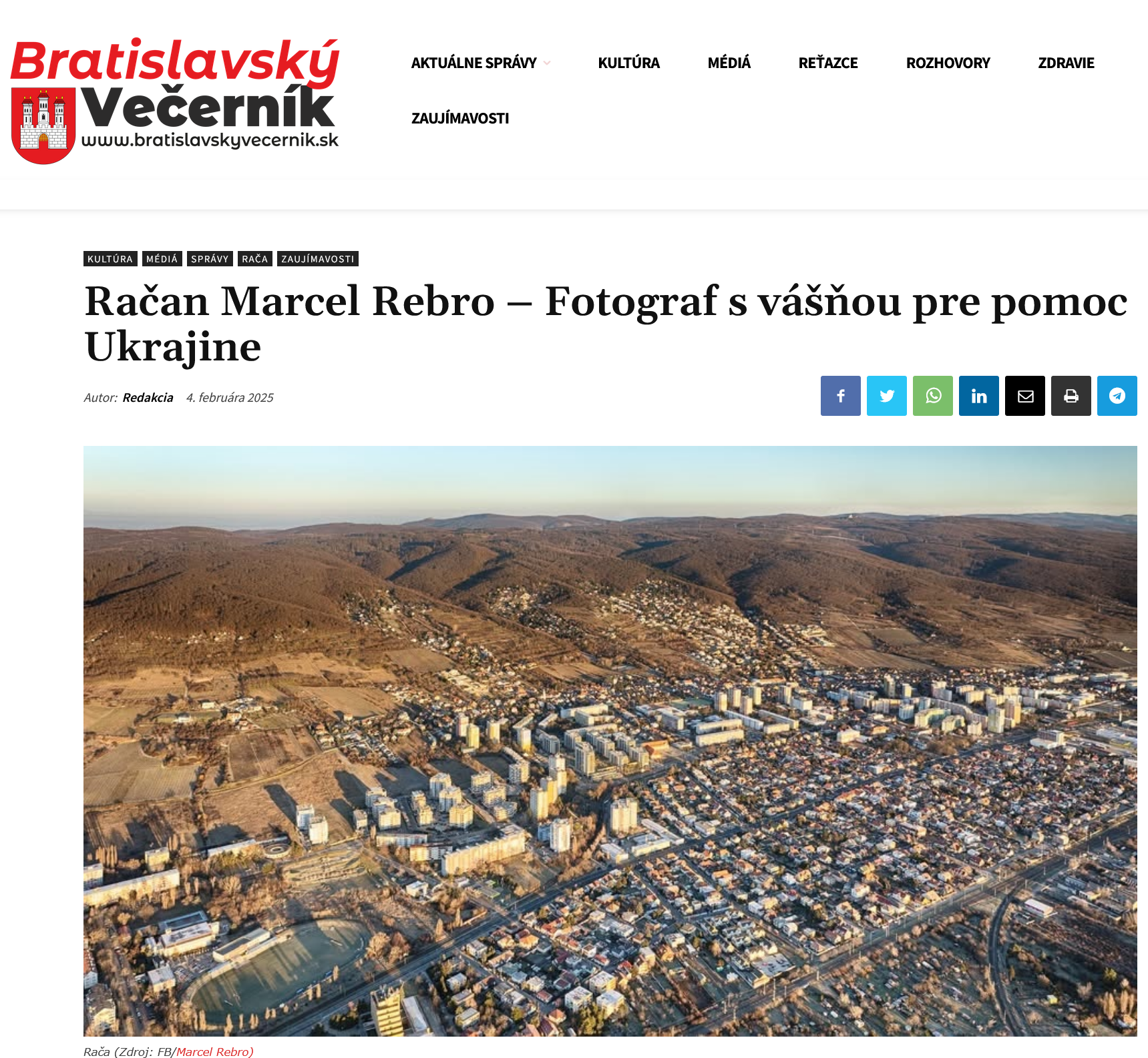Račan Marcel Rebro – Fotograf s vášňou pre pomoc Ukrajine